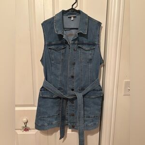 Lane Bryant Blue Denim Vest